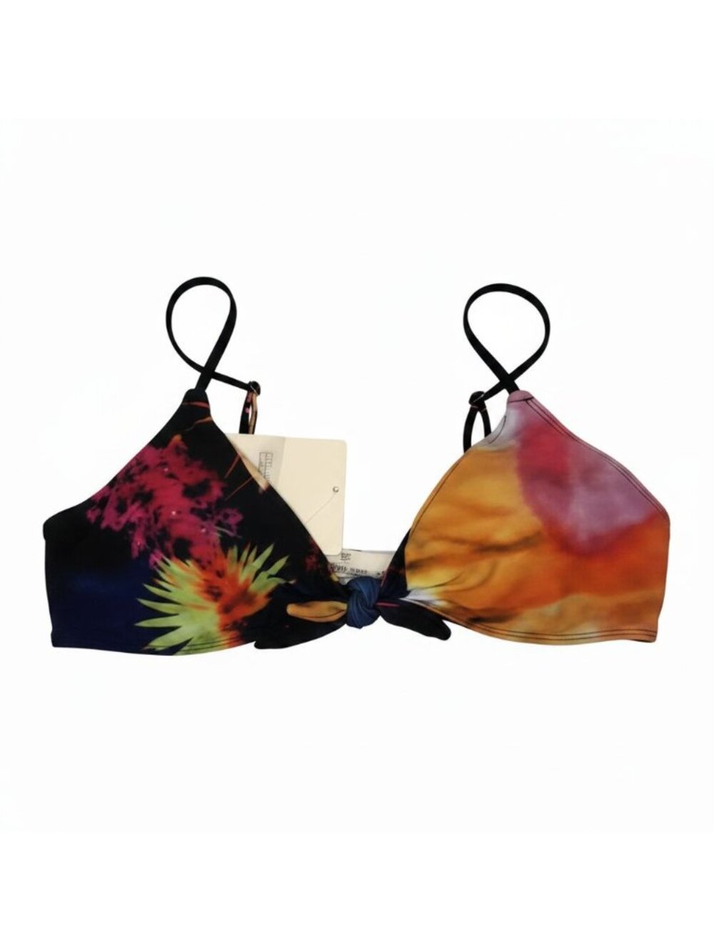 NWT Mara Hoffman Carla Bikini Top White Multi XL Recycled Eco Fabric Adjustable - Picture 2 of 12